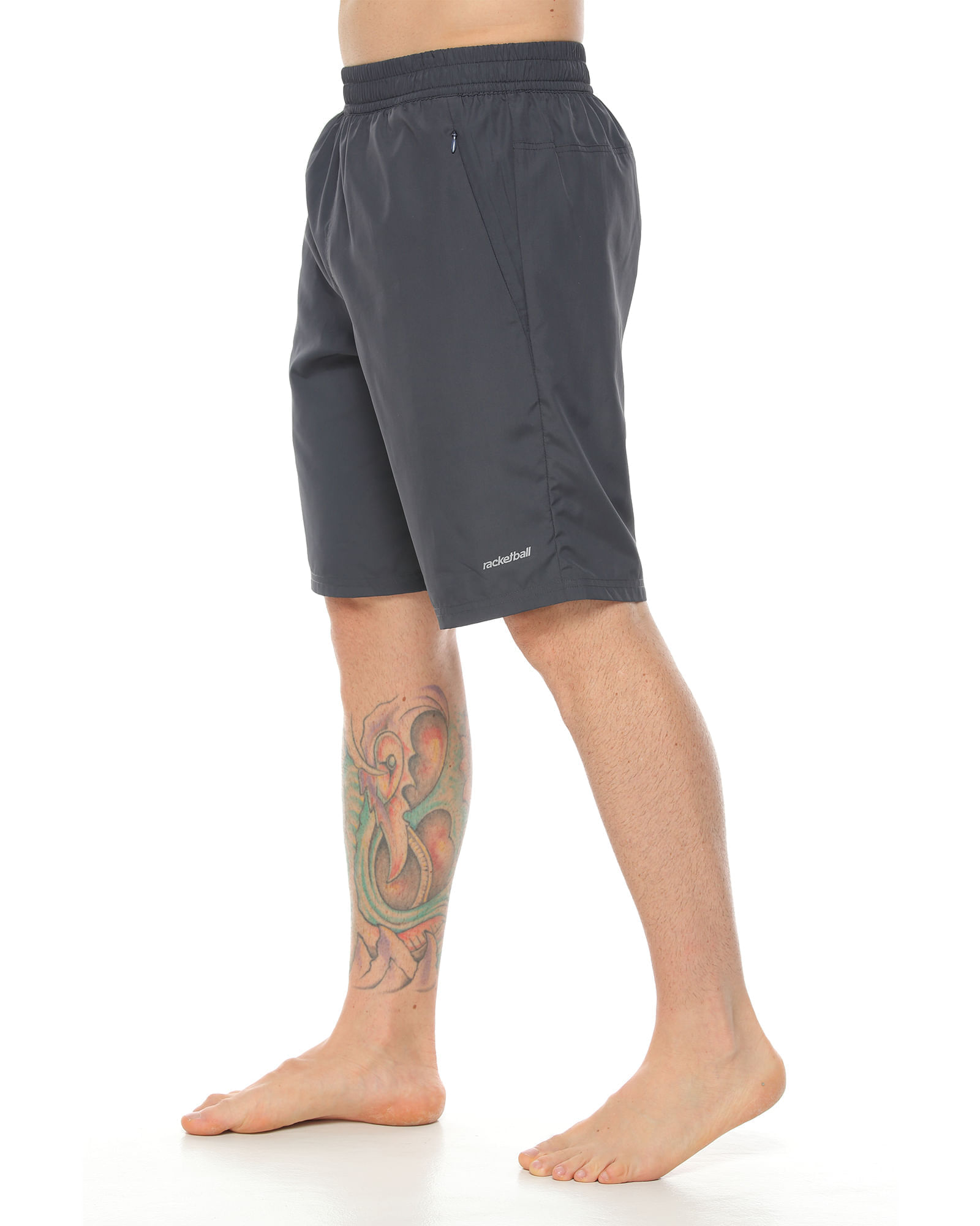 Pantaloneta Deportiva, Color Gris Oscuro Para Hombre