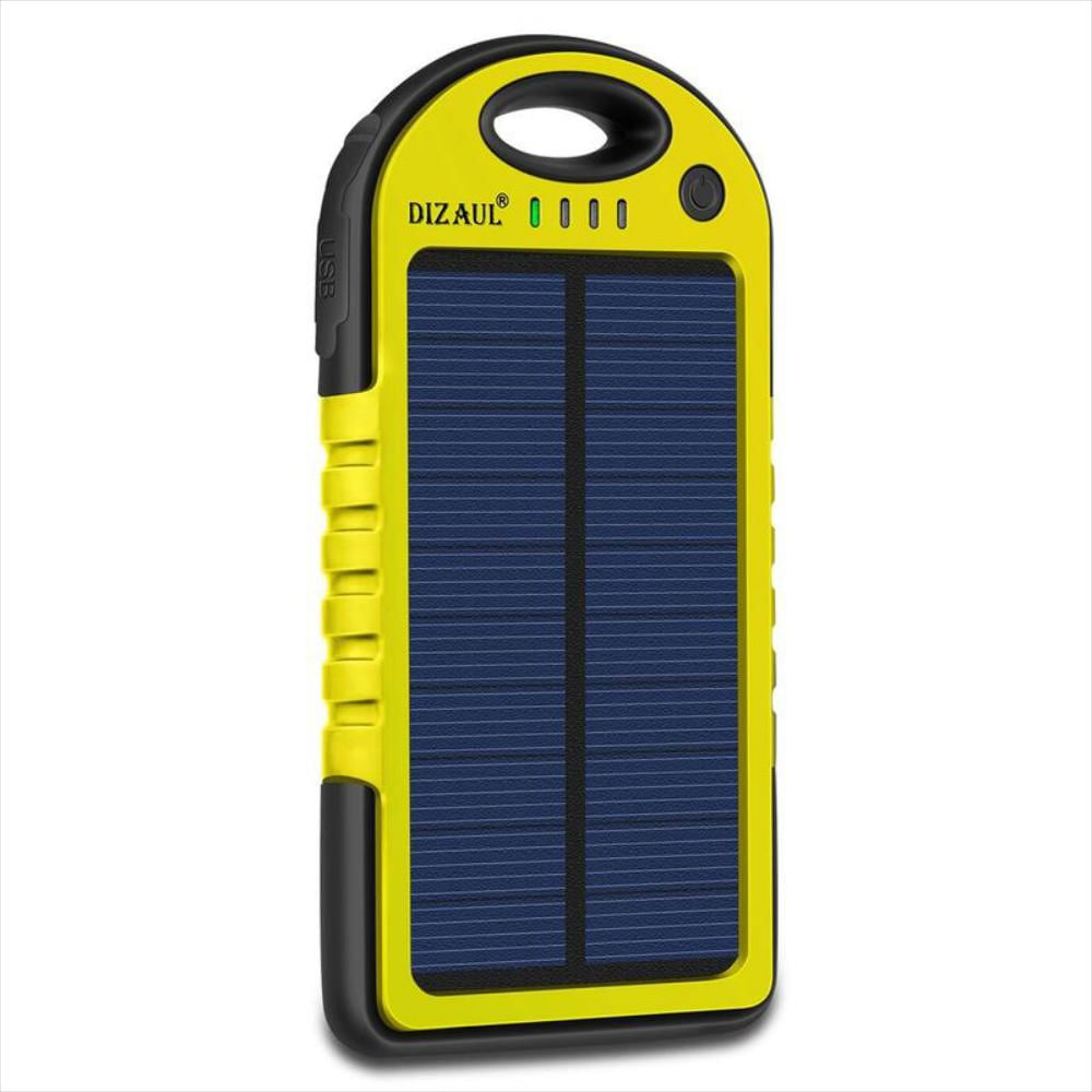 Bateria externa portátil con cargador solar de 5000 mAh