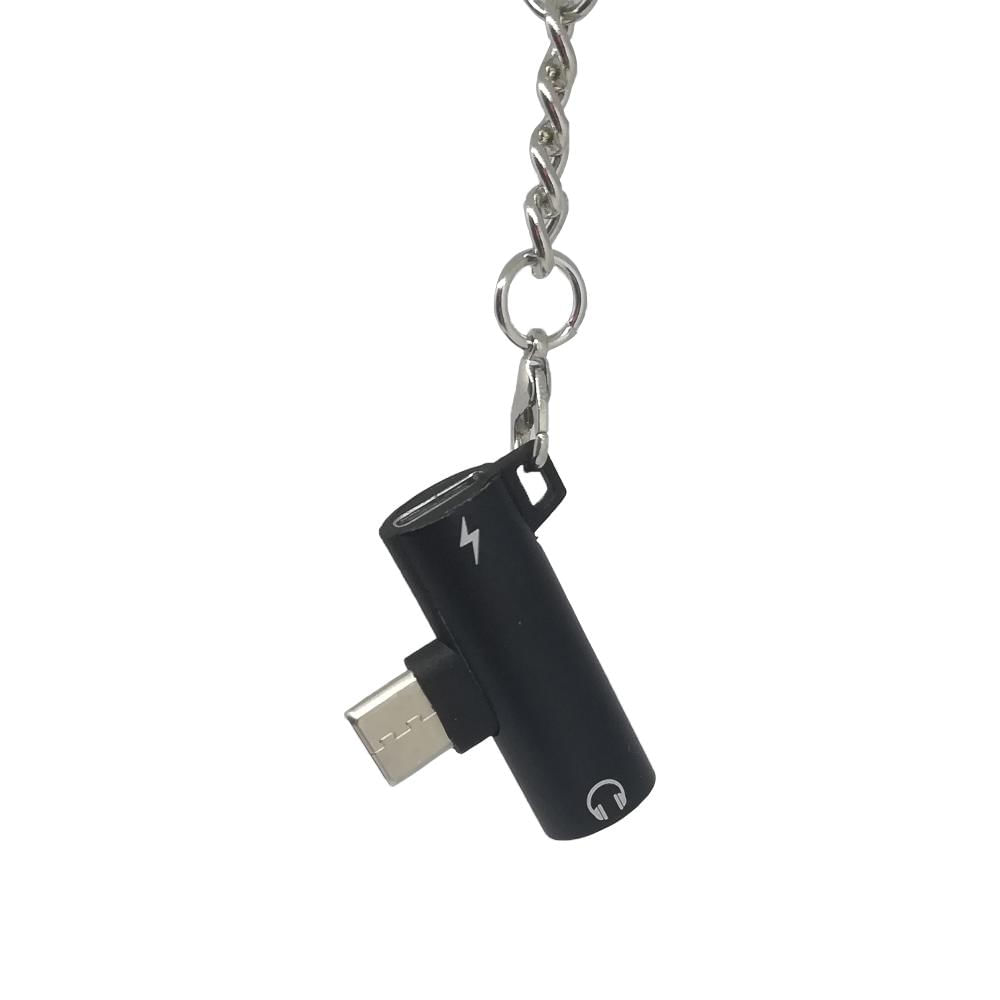 Adaptador USB-C con Jack de 3,5 mm con recarga