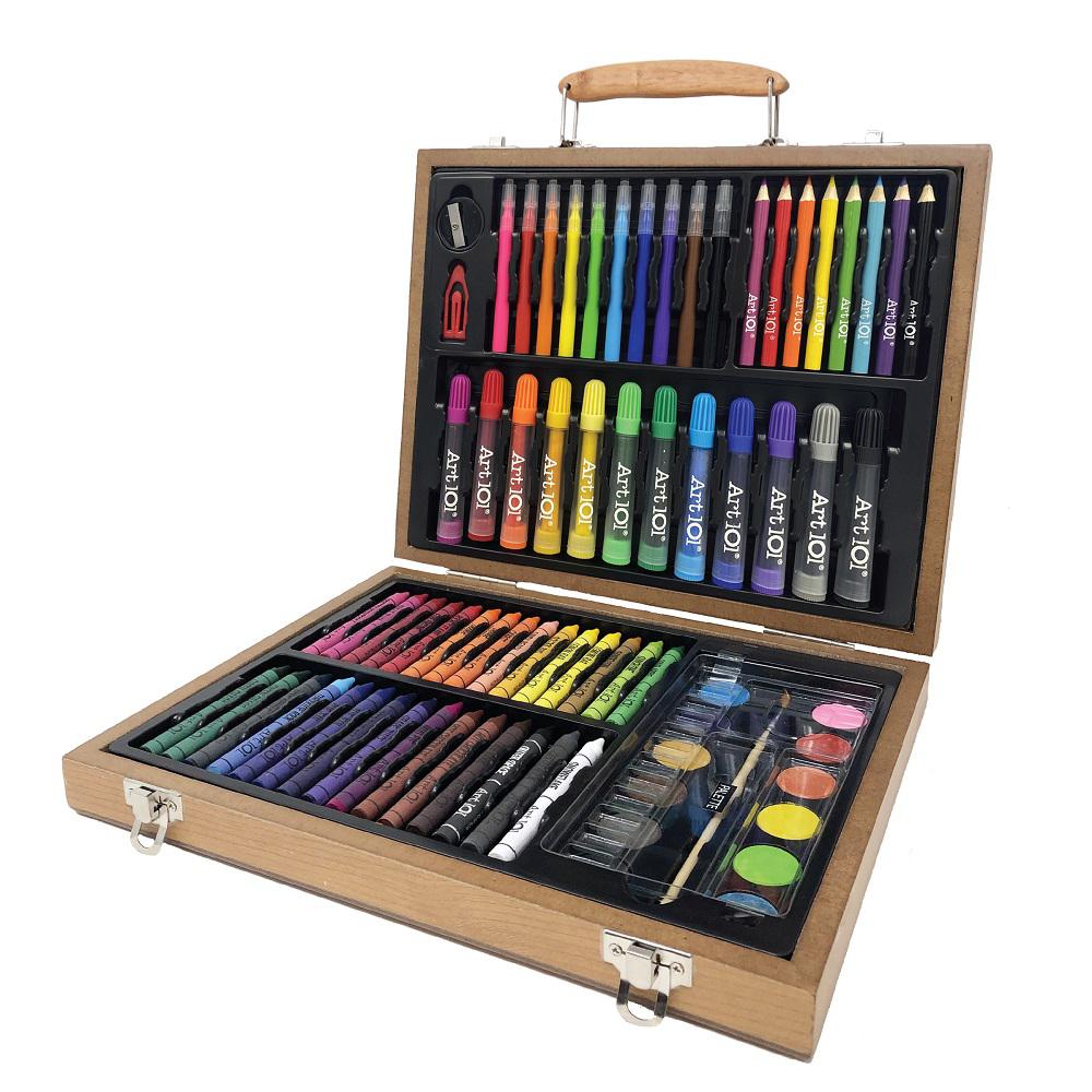 Set Arte Profesional Pintura Dibujo Colores Estuche De Madera, Tiendabacano Colombia