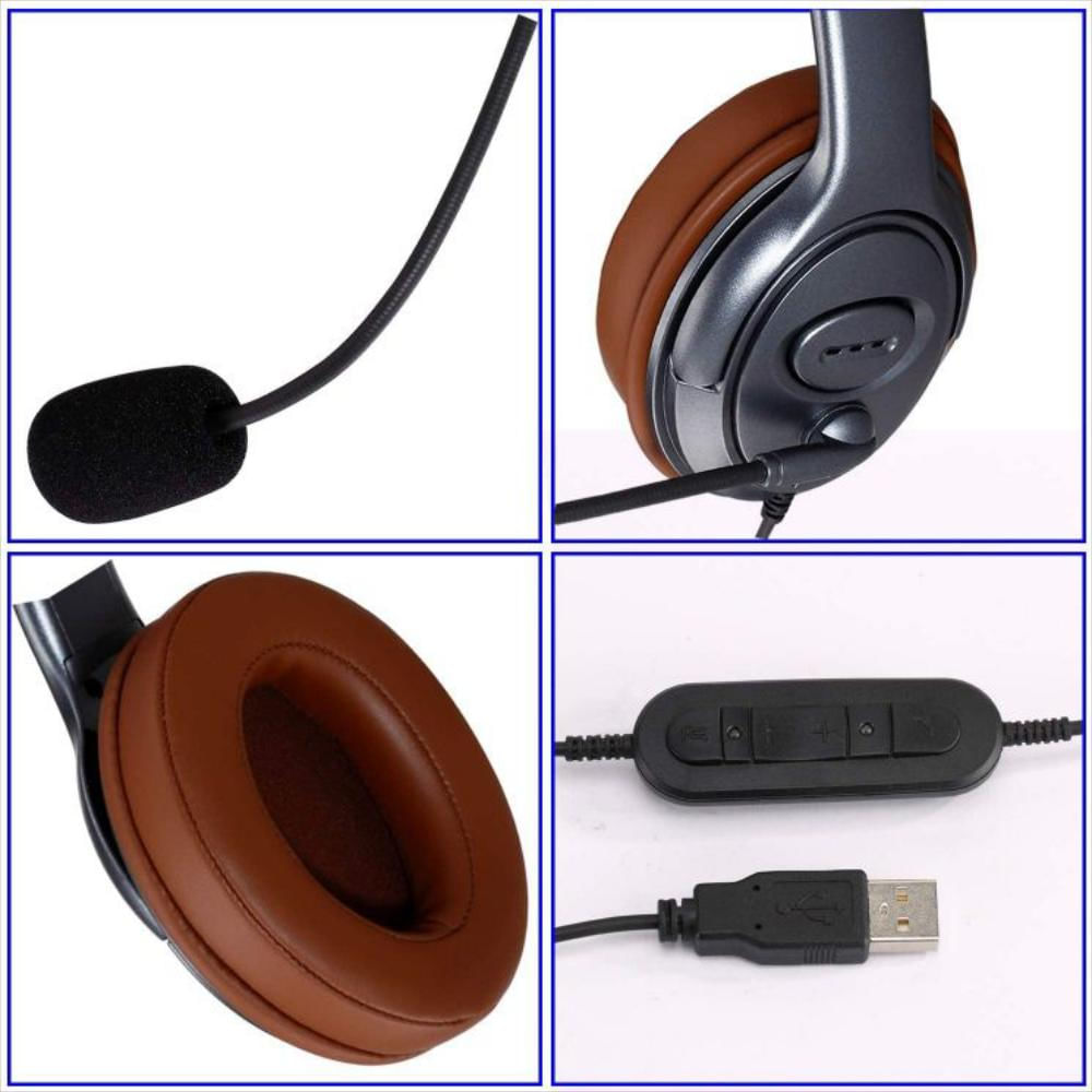 Auriculares USB con micrófono Con cancelación de ruido Auriculares