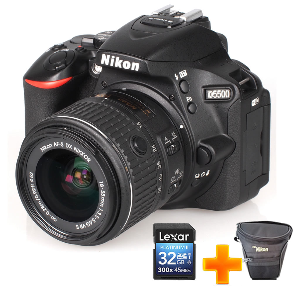 gas Resolver agencia Cámara Nikon D5500 Con Memoria 32Gb Y Maletin | Éxito - exito.com
