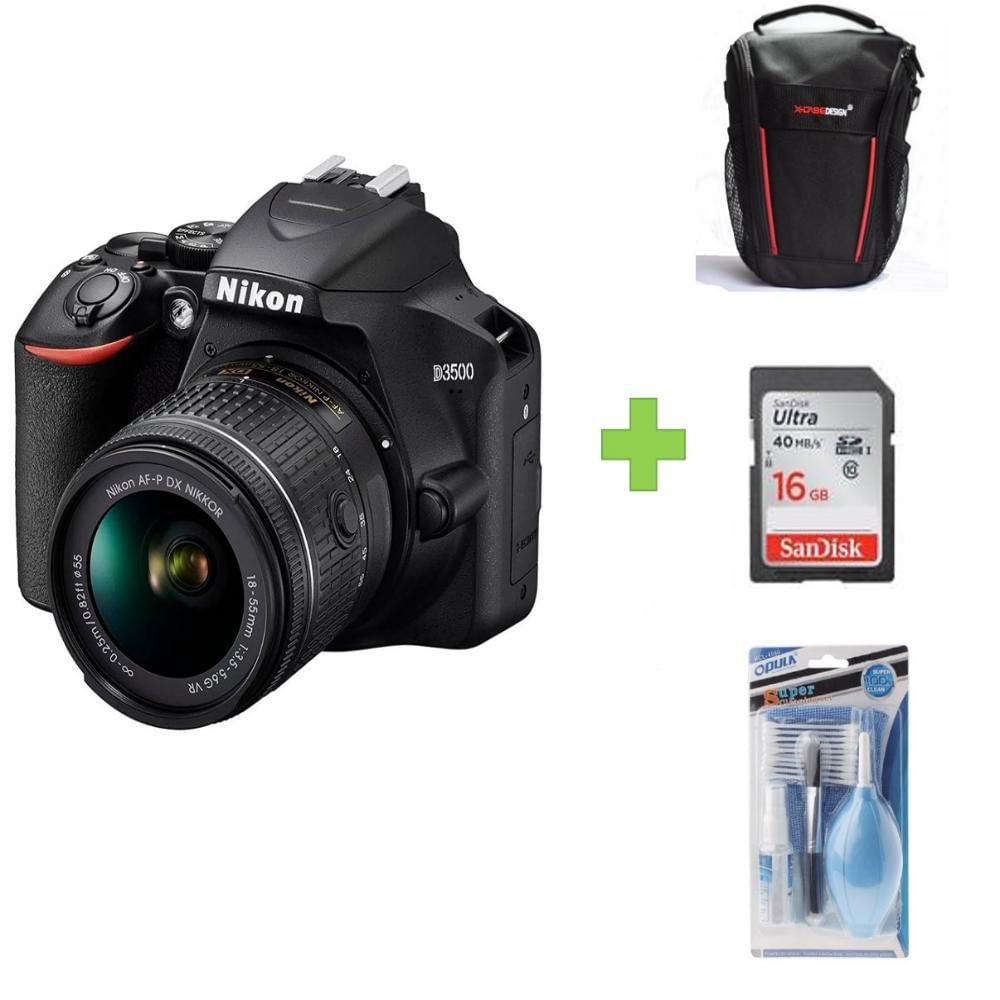 Camara Nikon D3500 + 16Gb + Bolso Kit De Limpieza | Éxito - exito.com