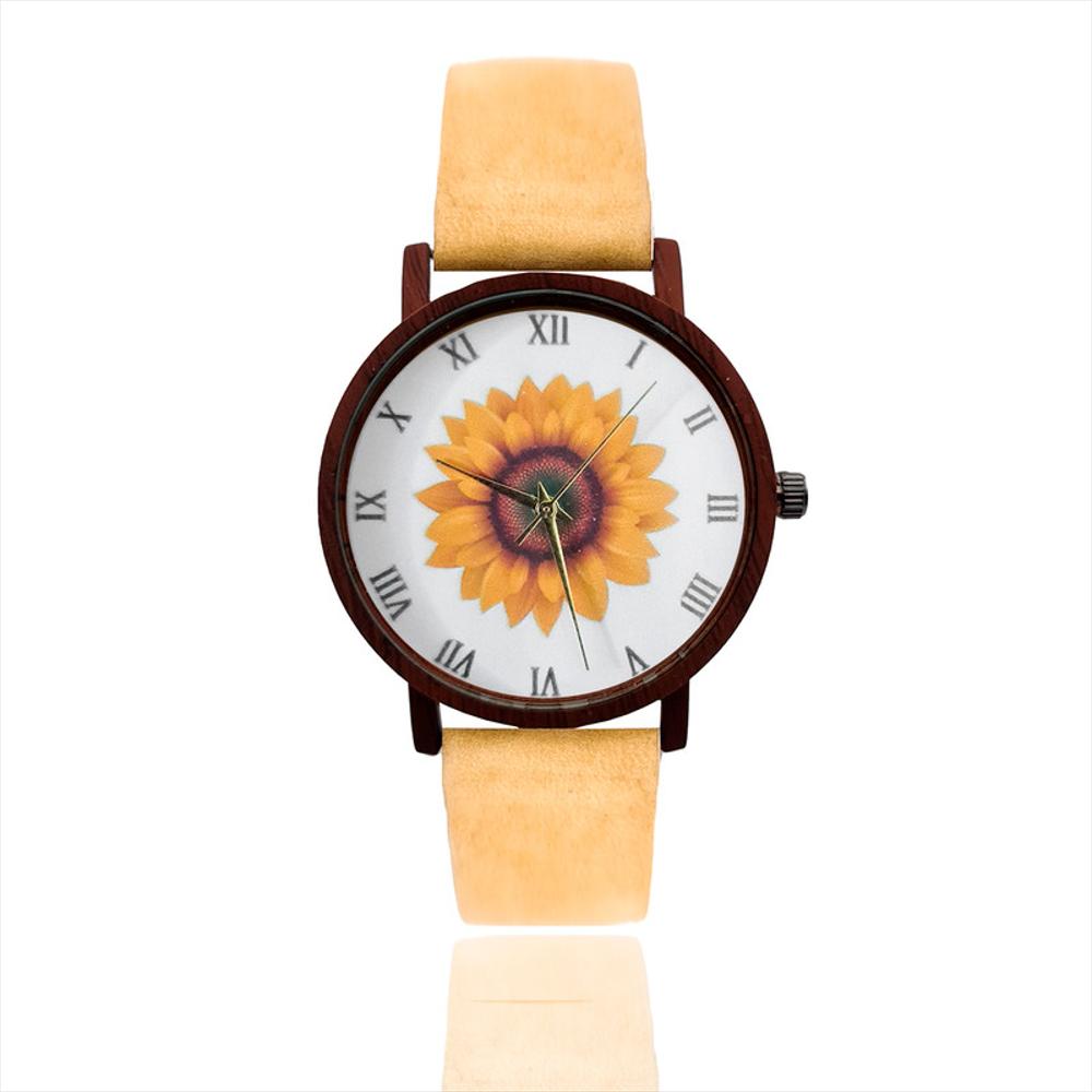 Reloj Girasol Estilo Madera Marron Claro | Éxito 