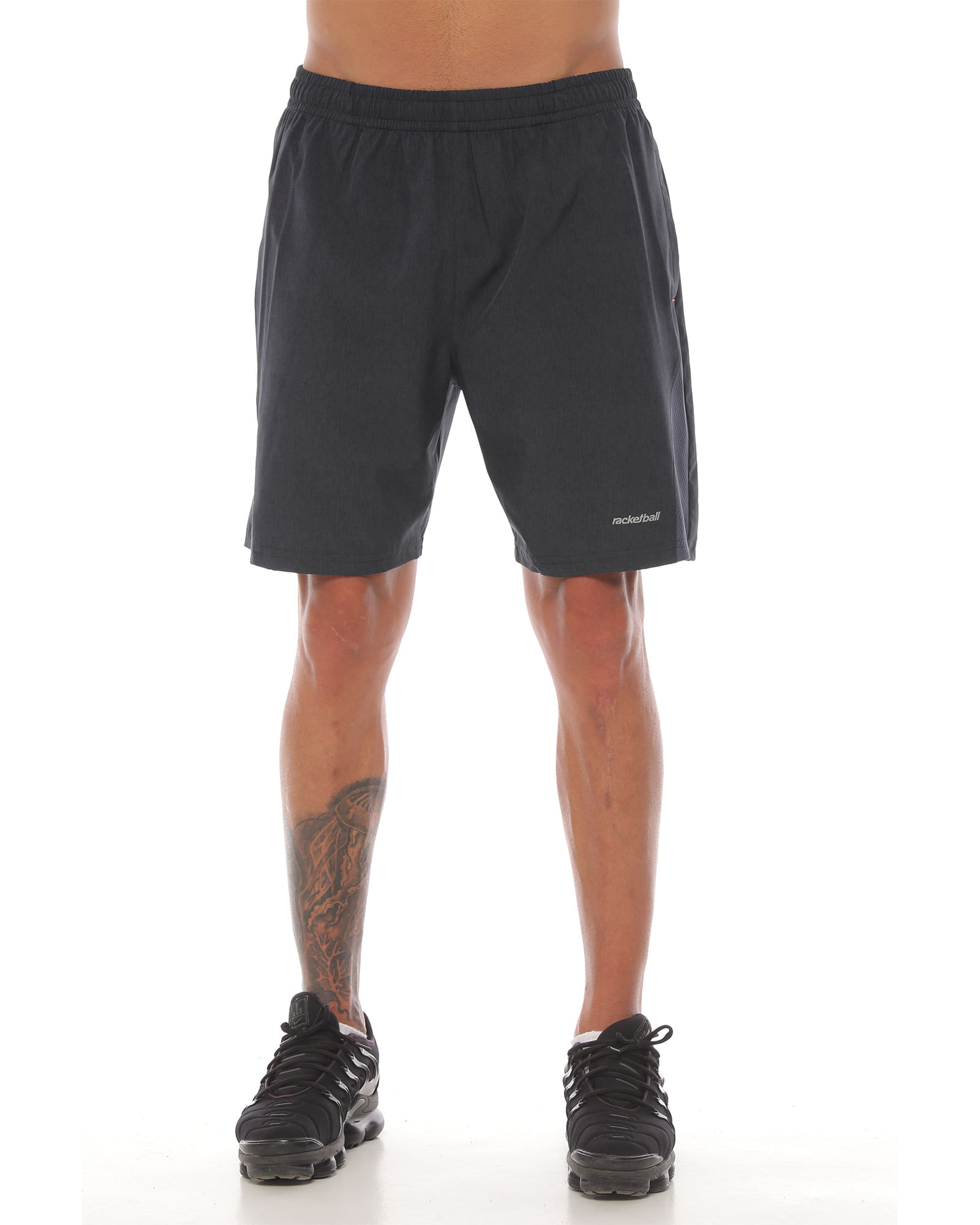 Pantaloneta Deportiva, Color Gris Oscuro Jaspe Para Hombre