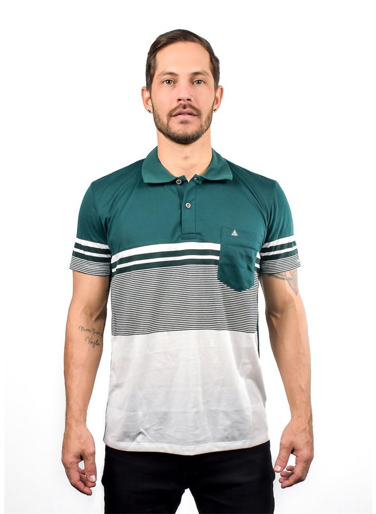 Camiseta tipo discount polo con bolsillo