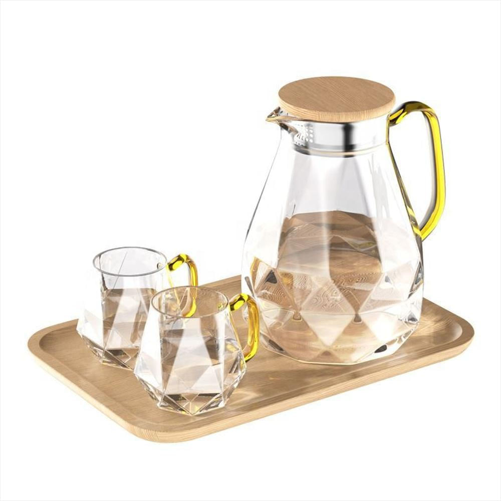 Jarra de vidrio Tapa Bamboo 1.3 L - Diseno Bazar