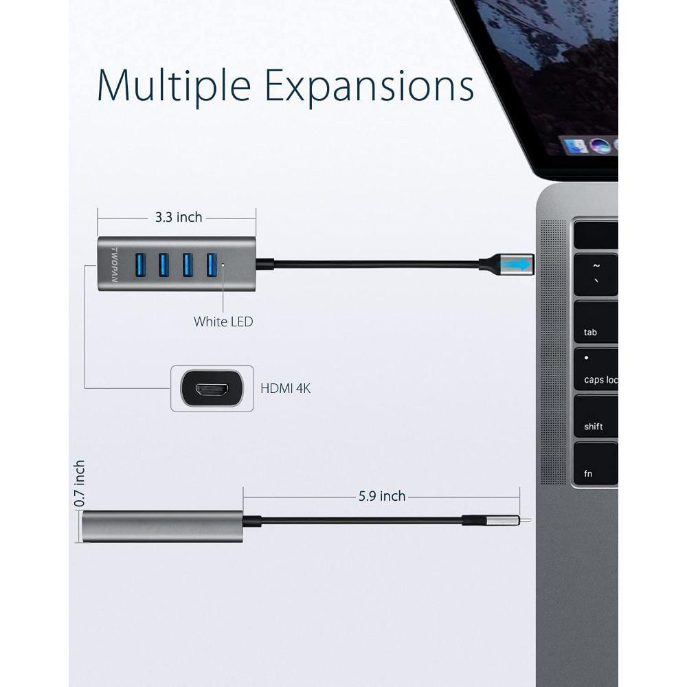 Adaptador Hub Multipuerto Usb 5 En 1 img #2