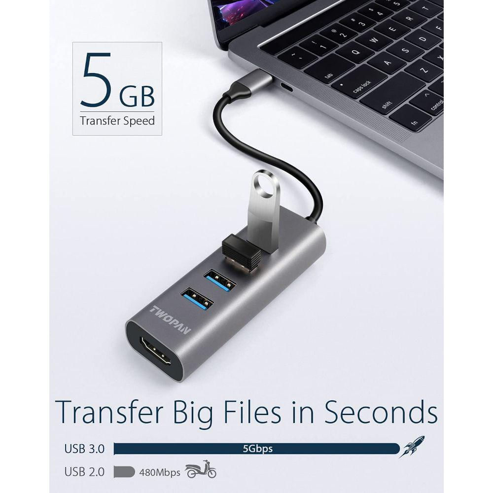 Adaptador Hub Multipuerto Usb 5 En 1 img #3