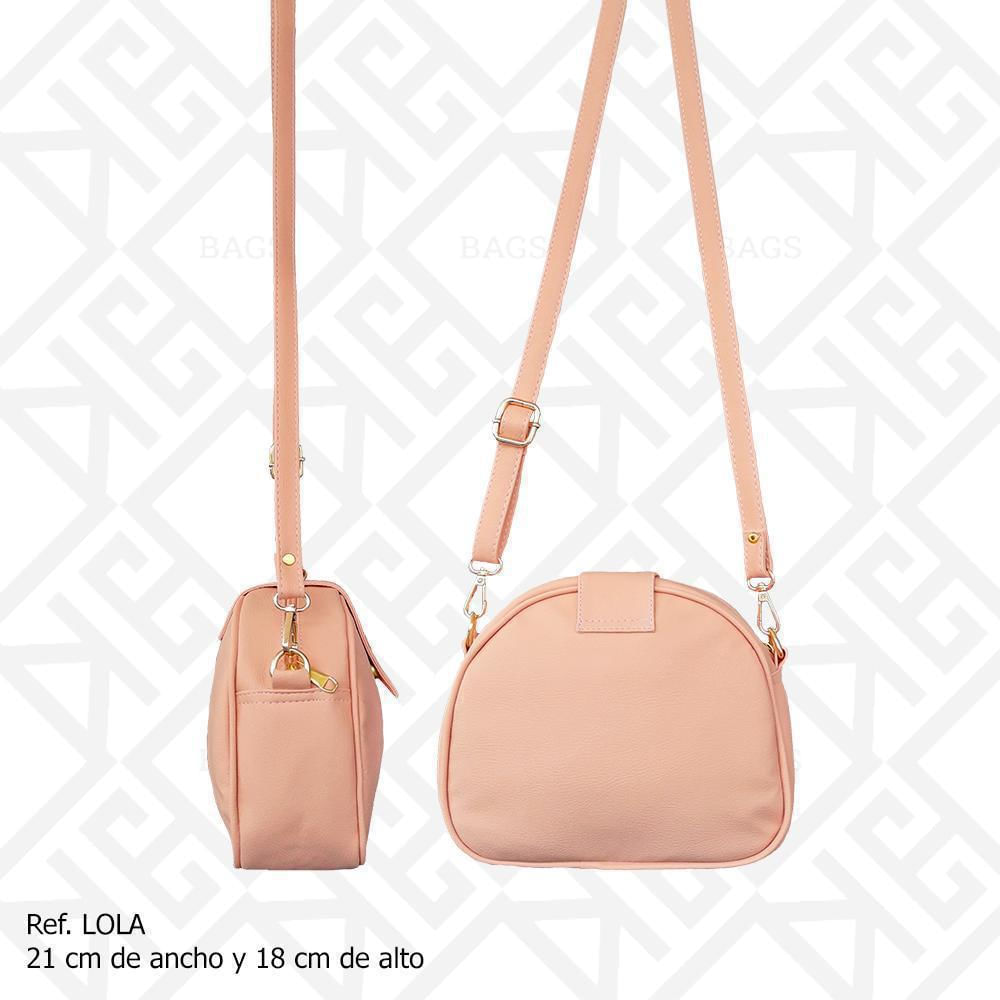 Bolso Manos Libres Mediano Cruzado Dama Mujer Karla Chacon Lola Rosado 3818