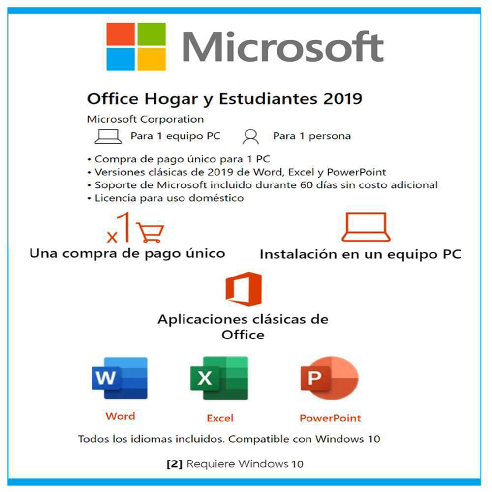 Office Hogar Y Estudiantes 2019 1 Pc | Éxito 