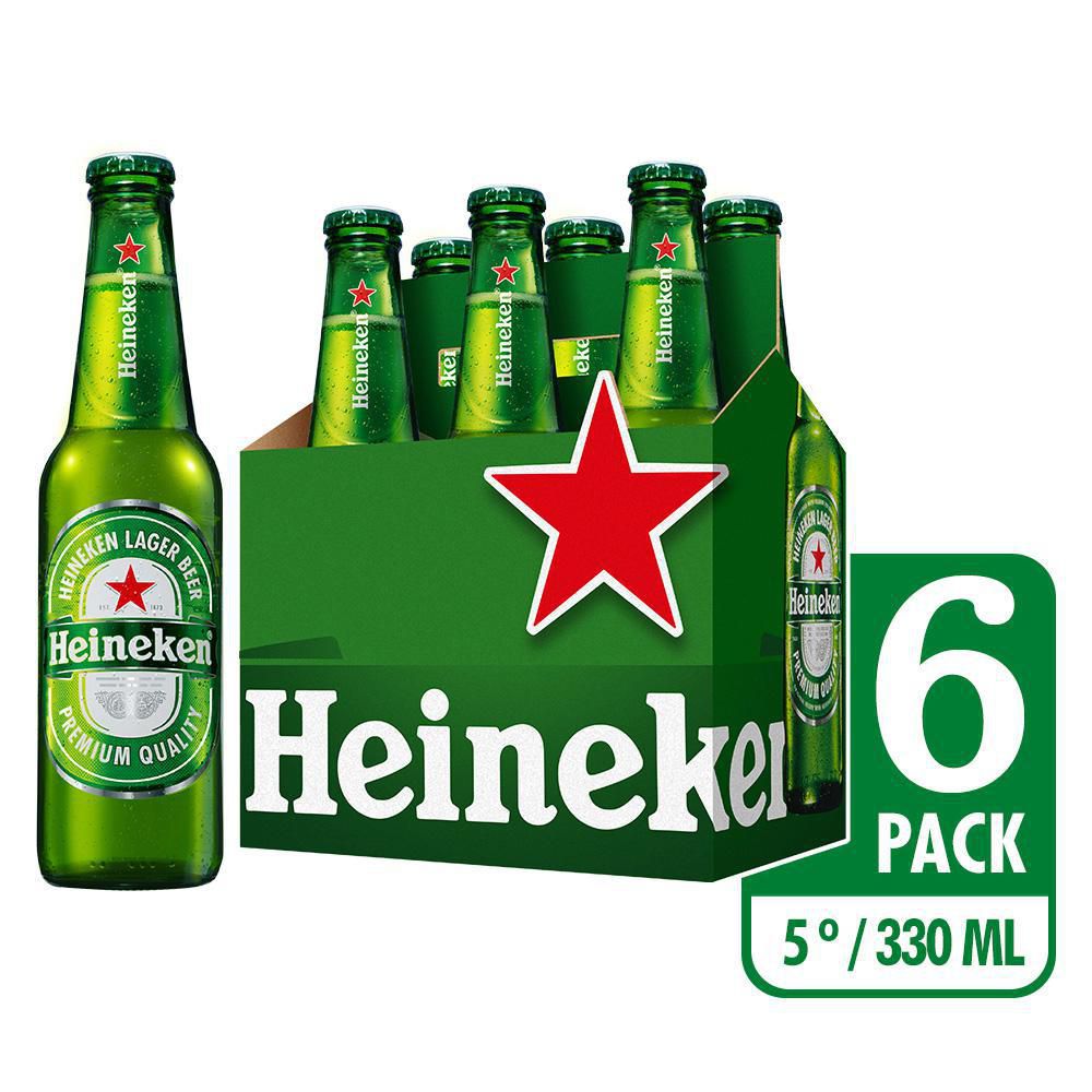 Cerveza Heineken SixPack Botella x 330 ml - exito.com