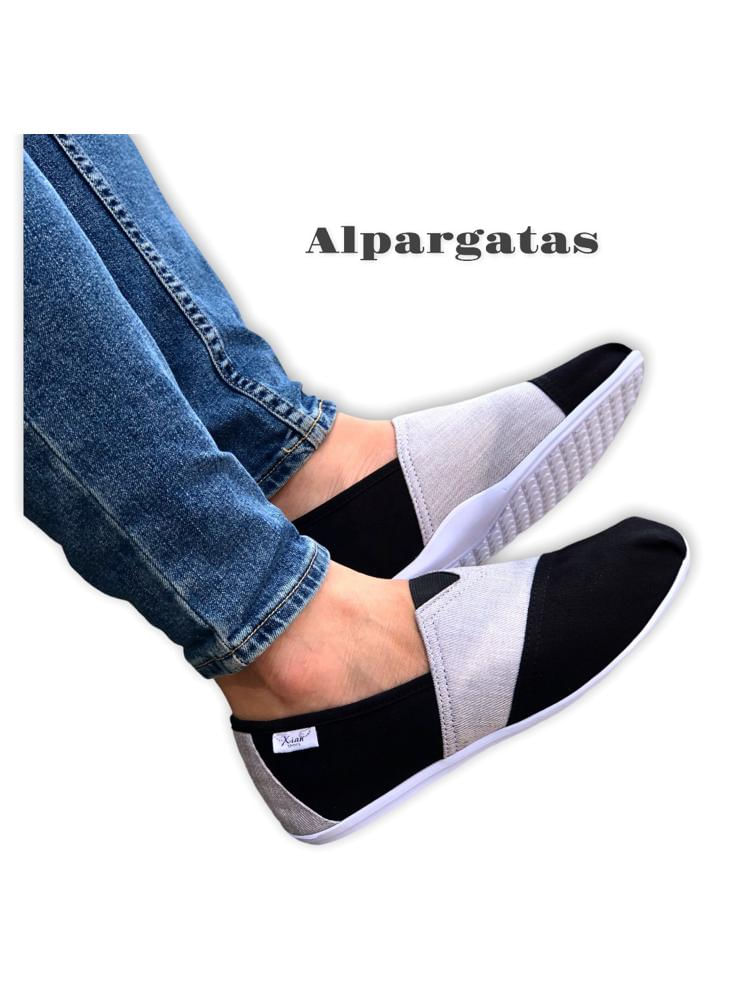Castañer Alpargata Mocasu00edn En Serraje Negro Tu00c1MESIS