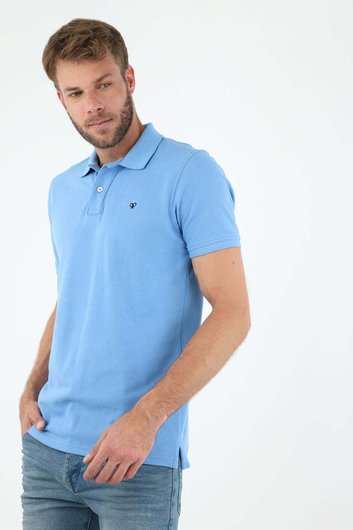 Polo azul para hombre XS