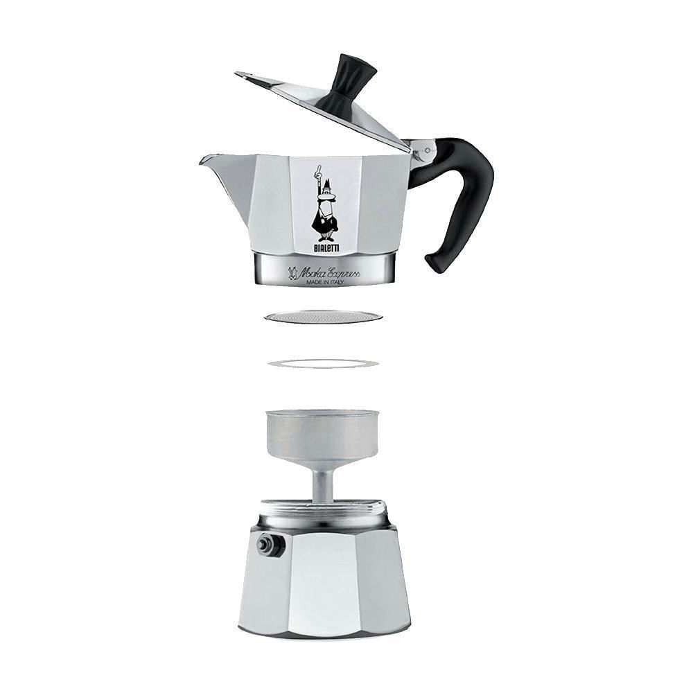 Cafetera Bialetti Moka Roja Capacidad 3 Tazas — Mis Petates