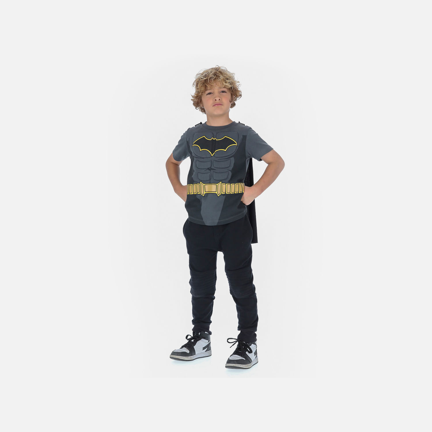 Camiseta de Batman manga corta con capa removible img #1