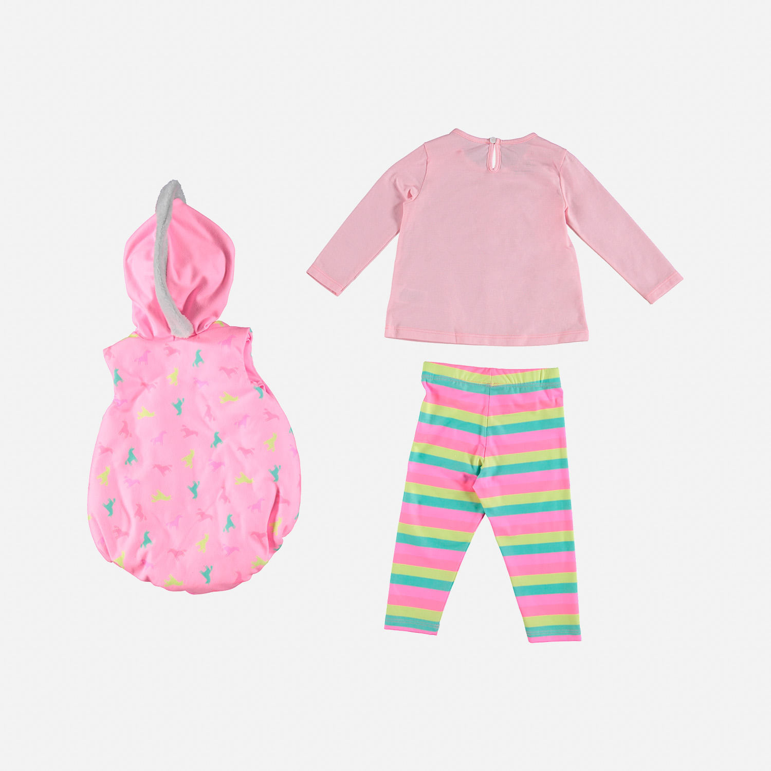 Conjunto rosado de 3 piezas de unicornio para bebé niña img #9