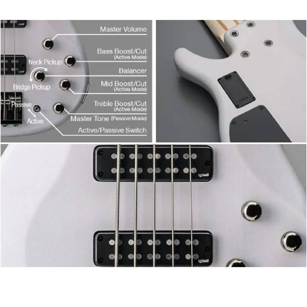BAJO ELÉCTRICO ACTIVO 5 CUERDAS TRBX505 BLANCO / TRANSLUCENT WHITE img #2