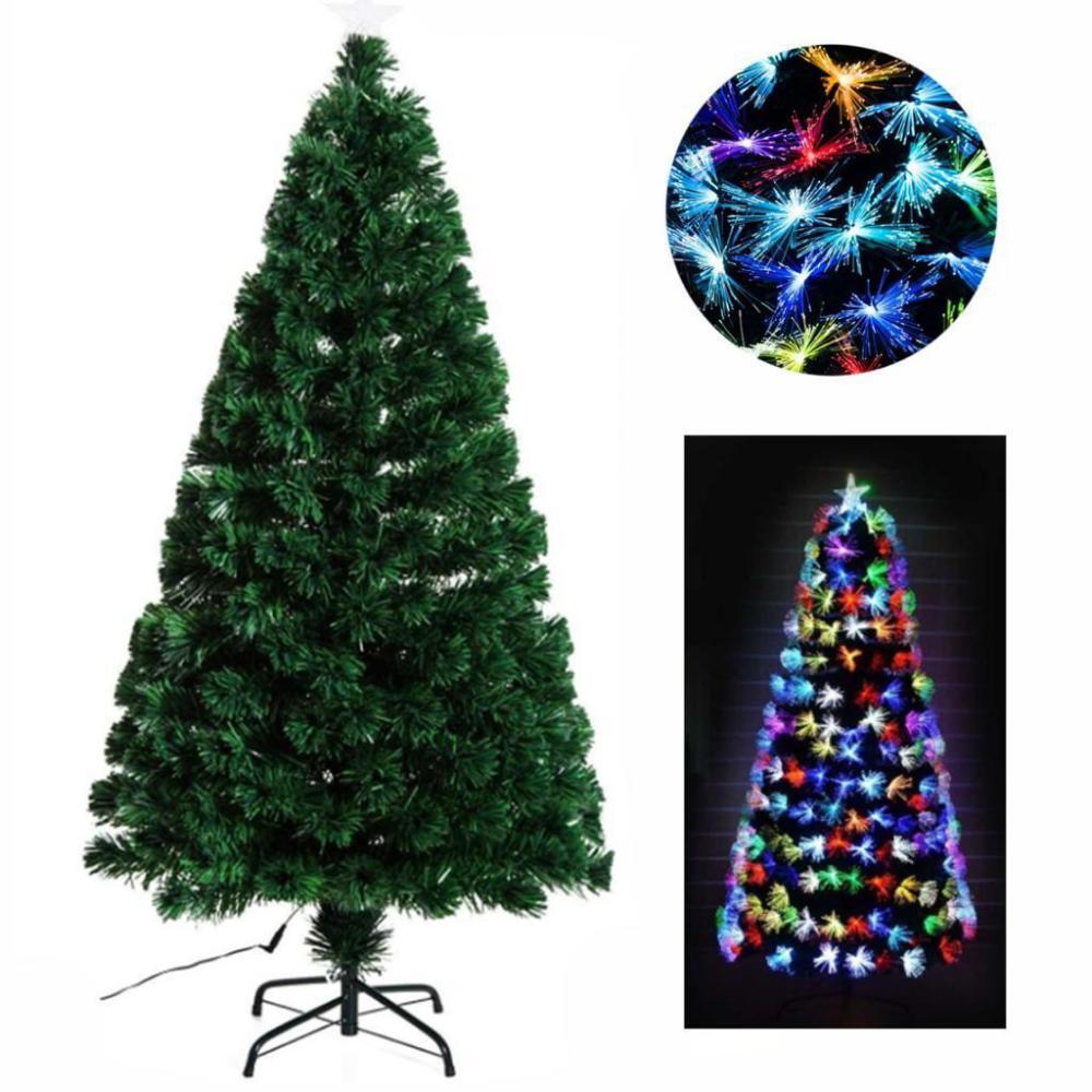Details 48 árboles de navidad de fibra óptica