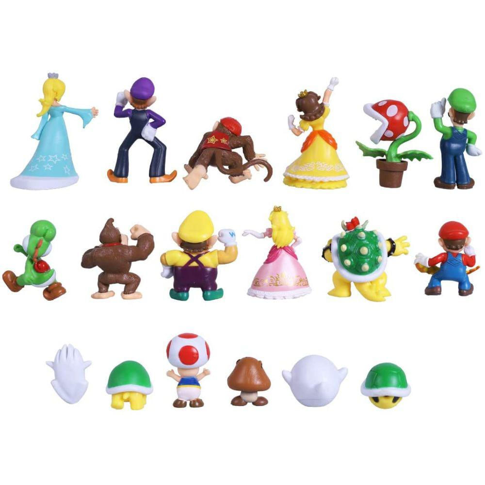Figuras de Personajes Super Mario coleccionables.