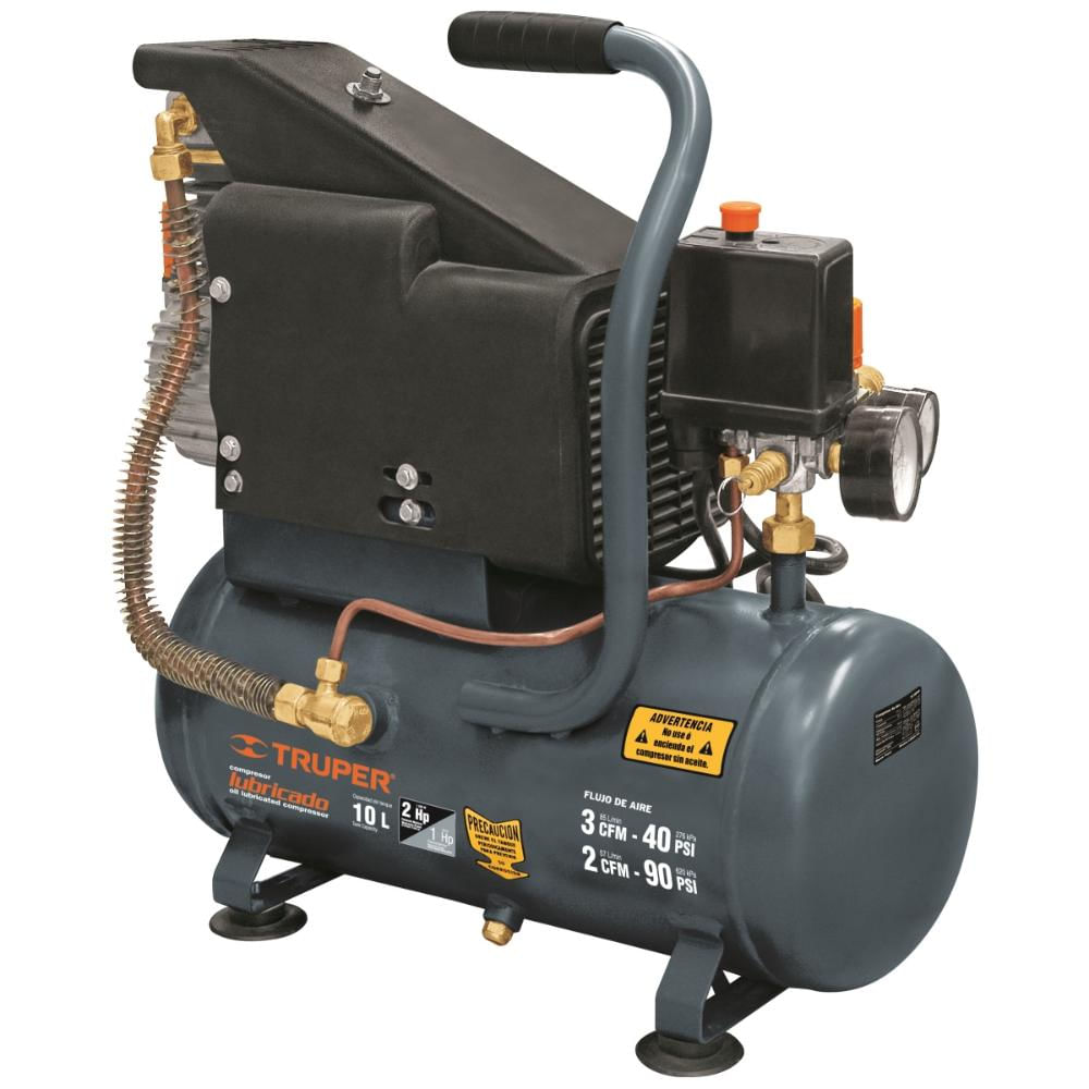 Compresor De Aire Lubricado 10 Litros Truper