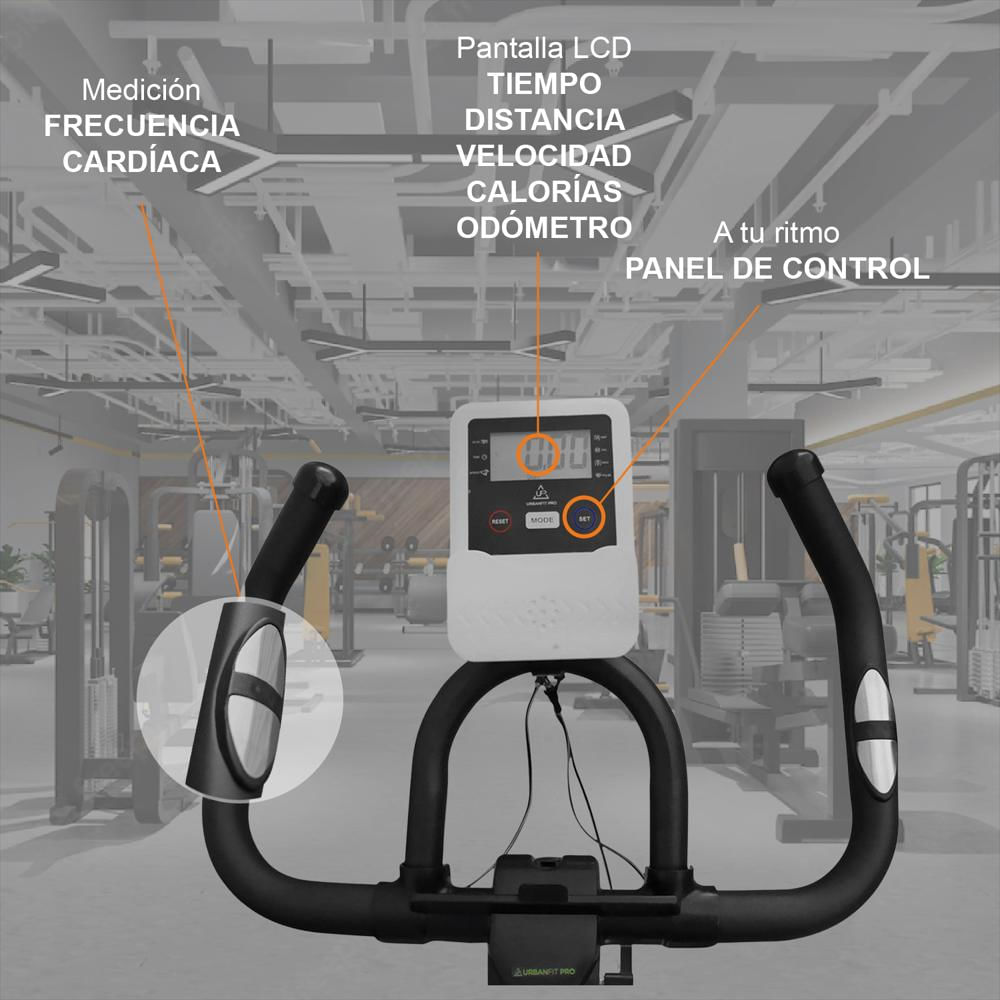 Bicicleta Spinning Estática UrbanFit Pro de 18 Kg – Profesional Indoor