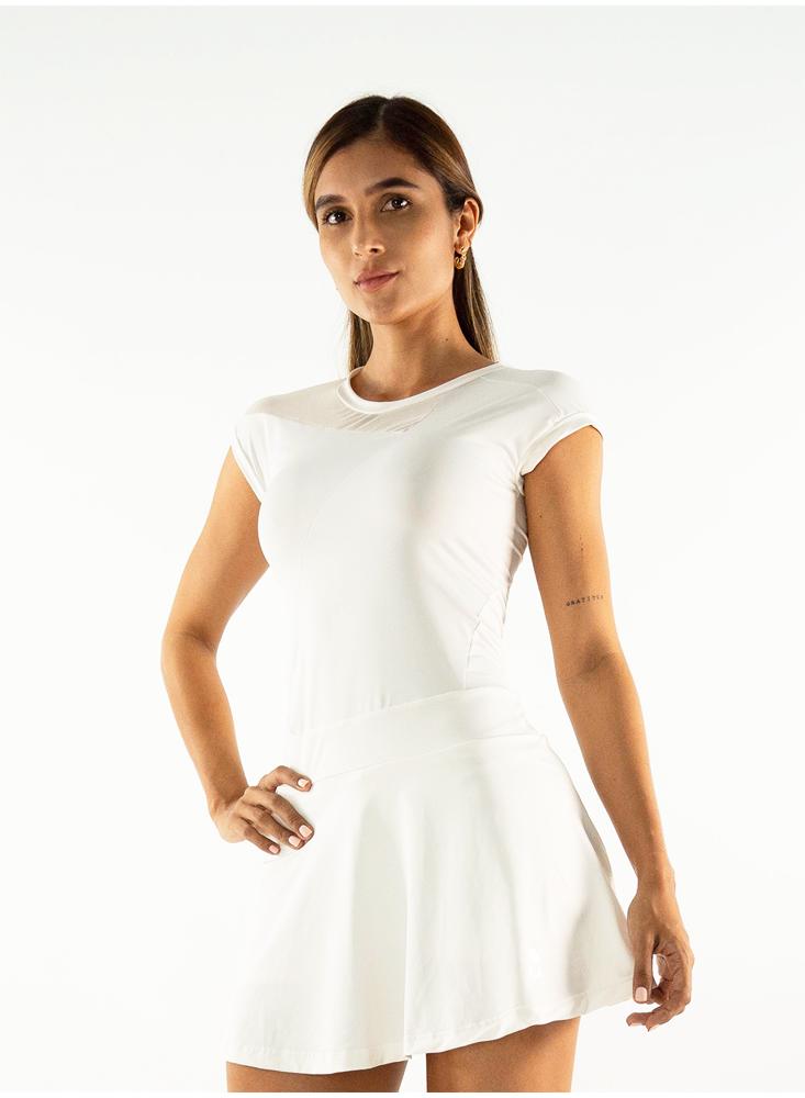 Vestido Deportivo Con Malla Blanco | Éxito 