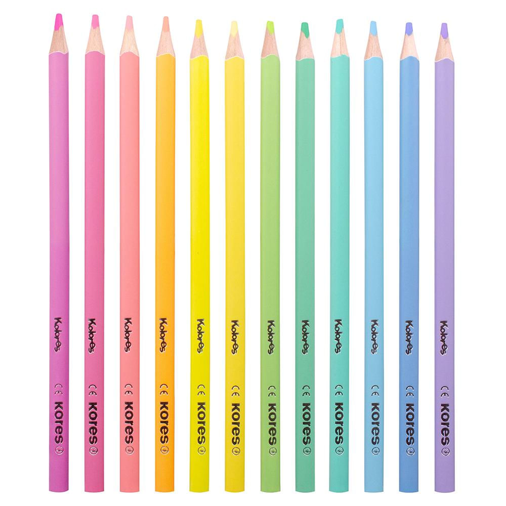 Colores Kores Pastel X 12 Unidades | Éxito 