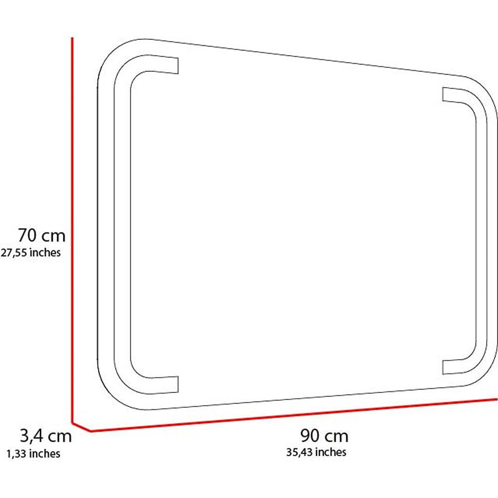 exito.com | Espejo Brown Rectangular 90 Cm Led | Éxito