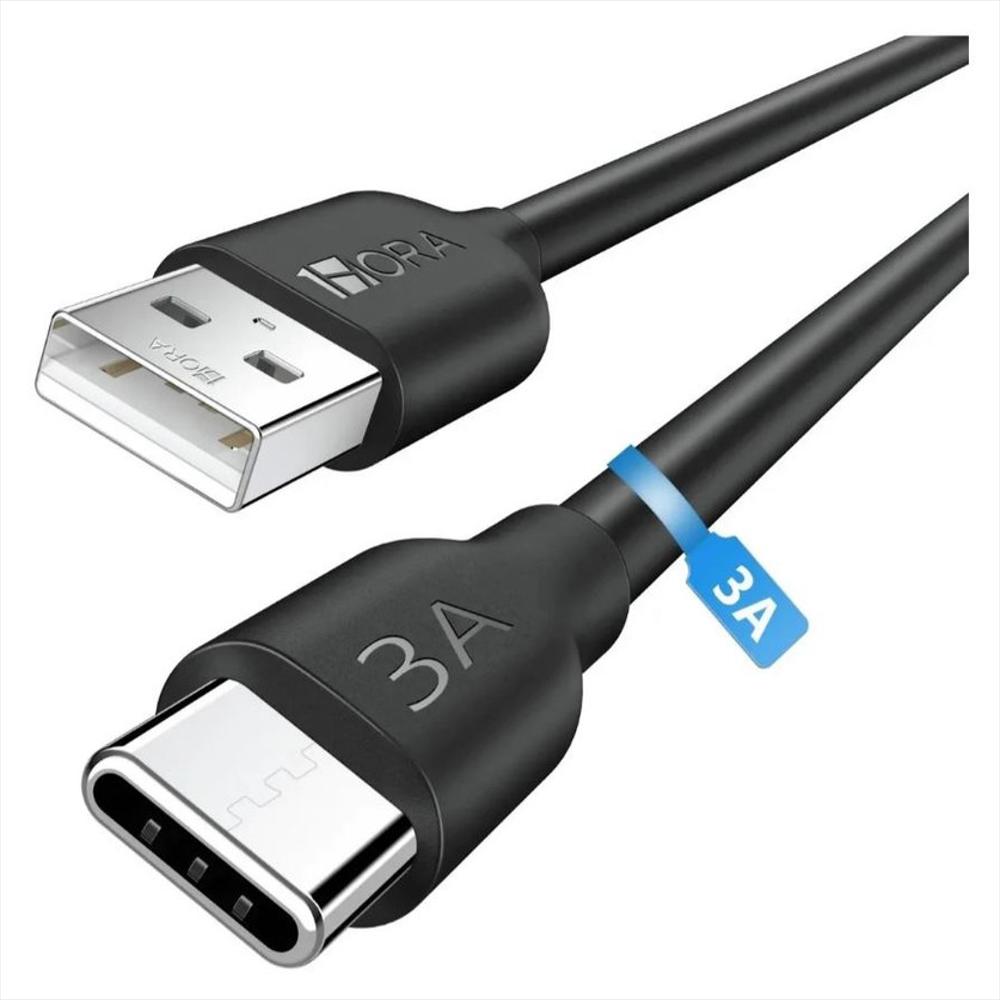 1Hora Cable Usb Tipo C 1M 3A Cab251 Negro