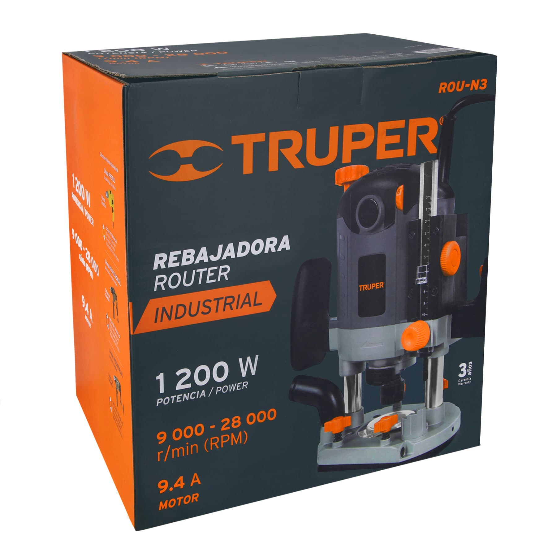 Ruteadora Truper Industrial  1200 W  1 3/4 Hp img #3