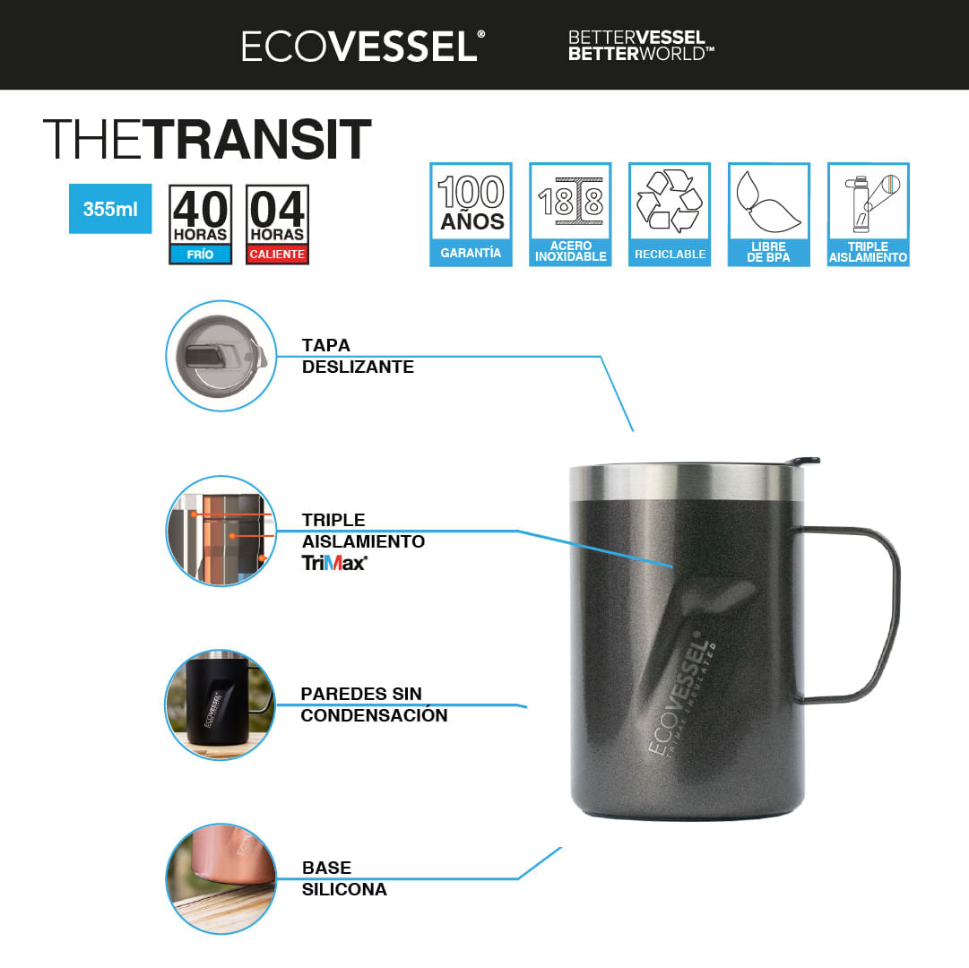 Vaso Térmico Ecovessel Transit 355 ml img #2
