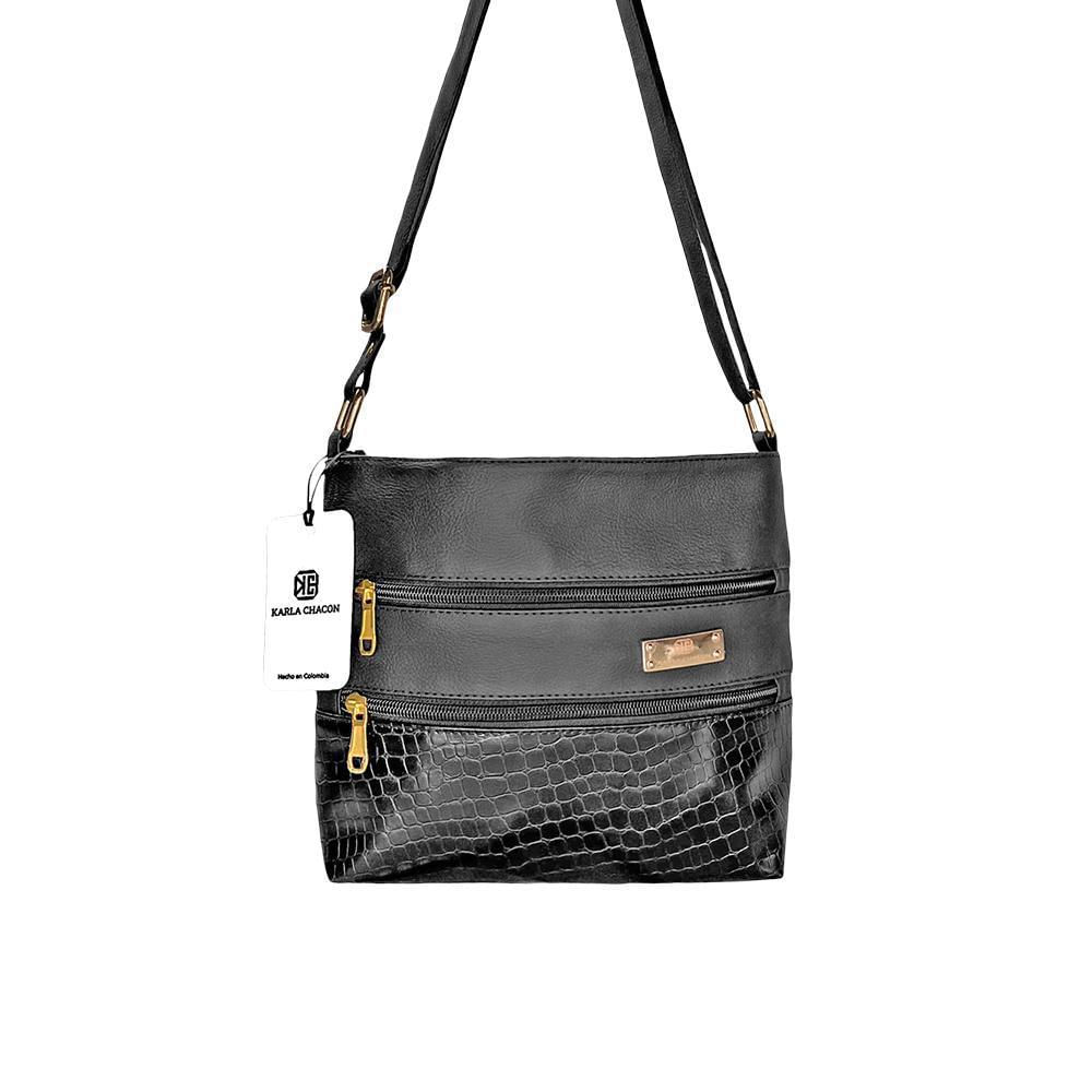 Bolso Manos Libres De Dama Karla Chacon Alix Negro Éxito 3601