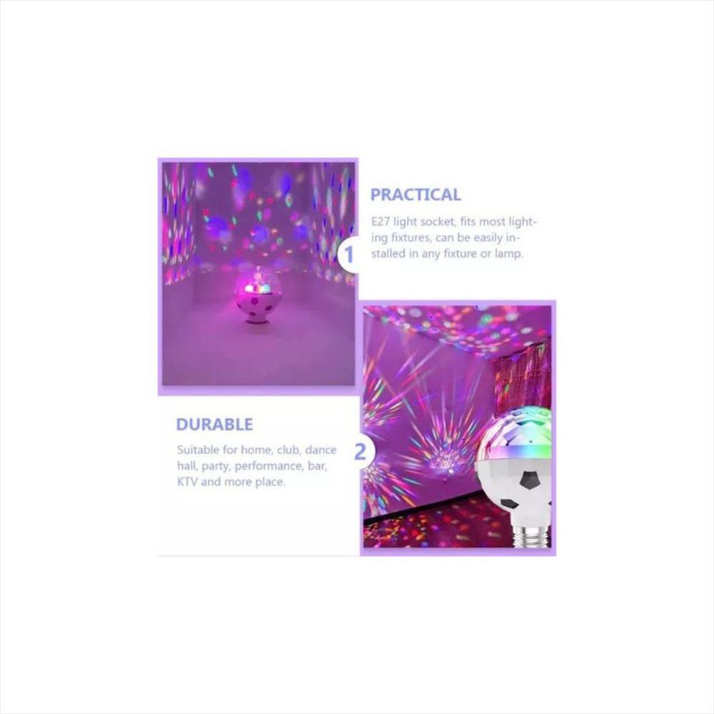 Bombillo Led Rotatorio Balón Giratorio Multicolor Rgb img #4