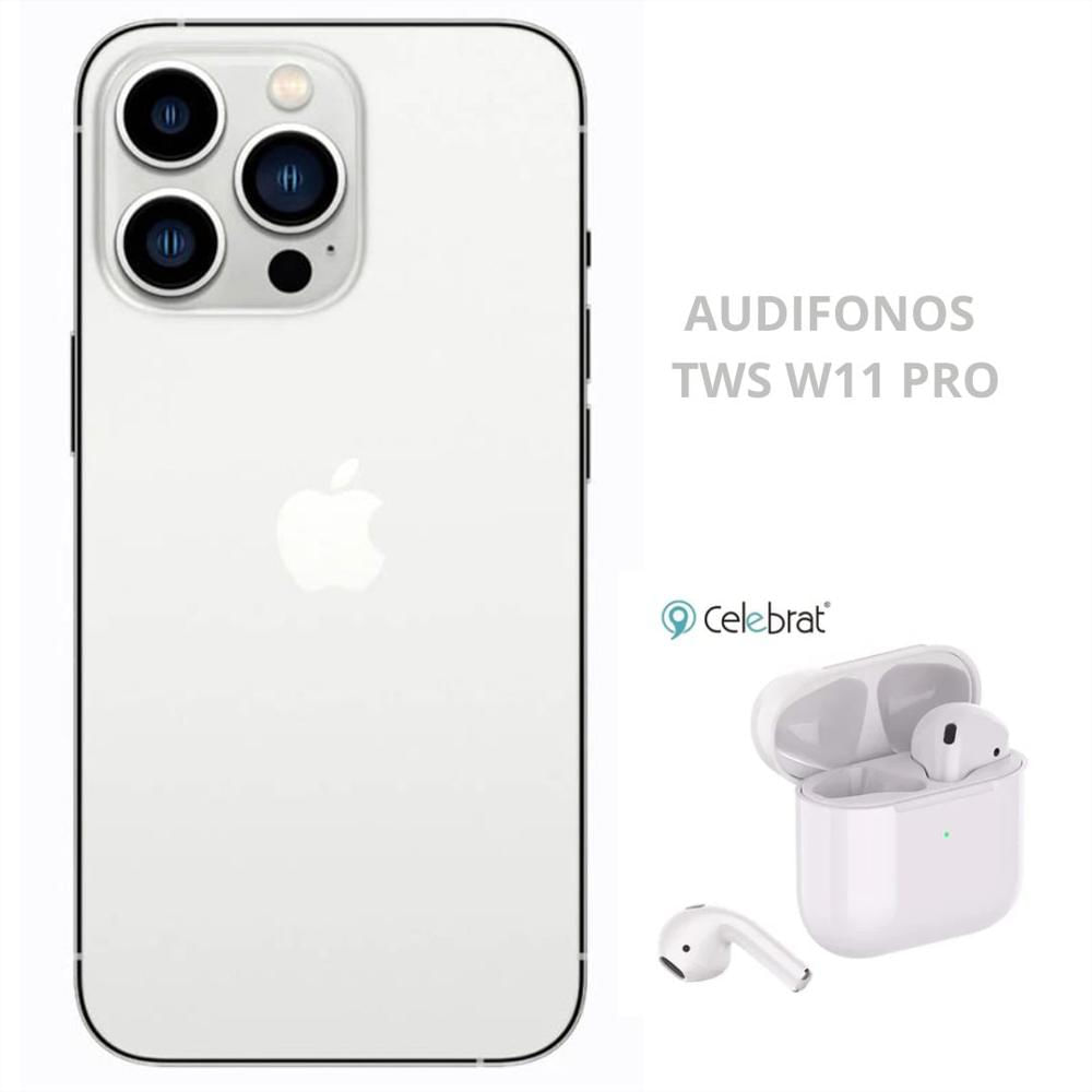 Celular Reacondicionado iPhone 13 128GB Azul + Audifinos TWS Blancos