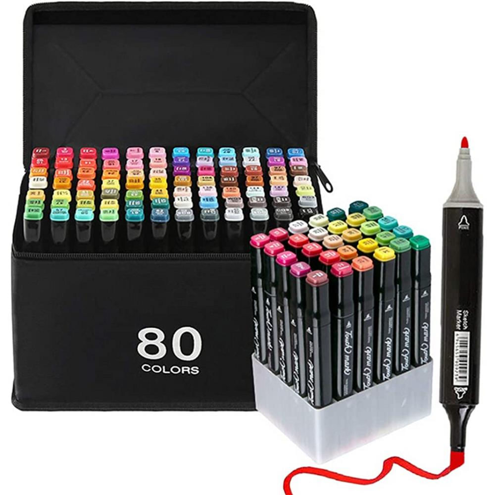 Kit De 80 Rotuladores Colores Dibujo Marcadores