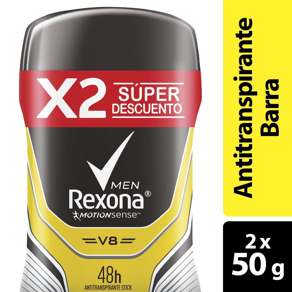 Desodorante Barra Hombre Rexona 2 Unds X 50g 0742