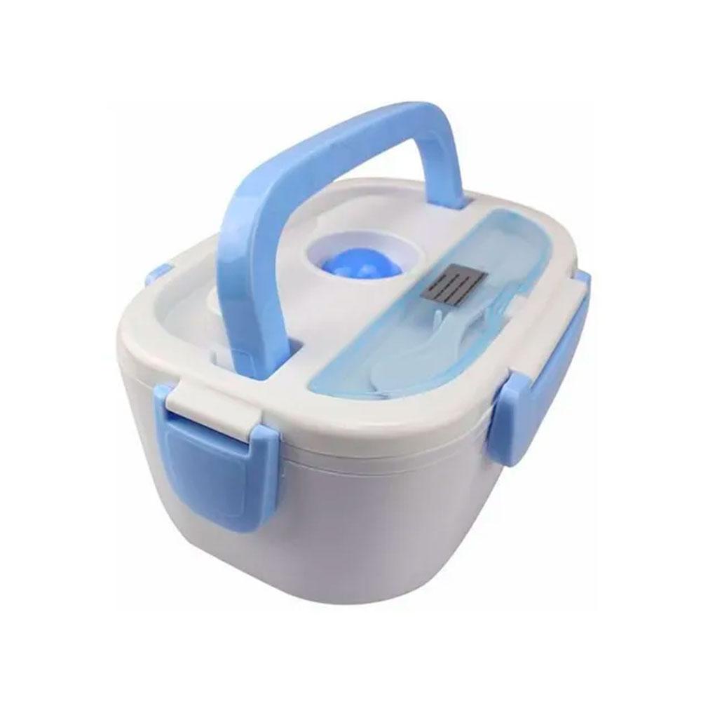 Combo Lonchera Porta Comidas Electrica+Licuadora Recargable 380ml Azul