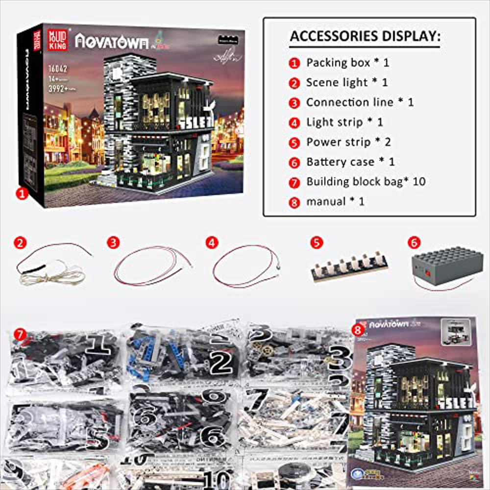 Set Construcción Mould King 3992 Piezas Edificio De Bar Modelo 16042 Con img #5