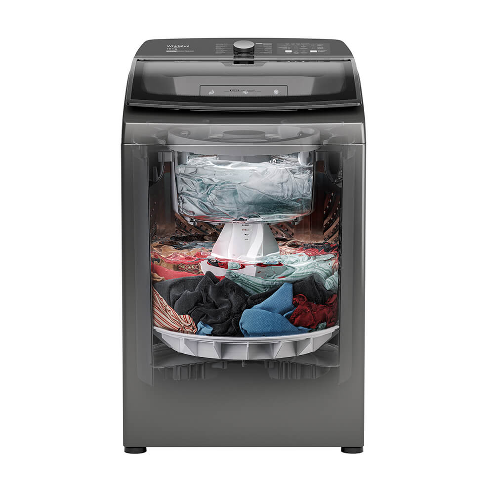 Lavadora Whirlpool Carga Superior 18 kg Xpert Dual Wash Gris img #1