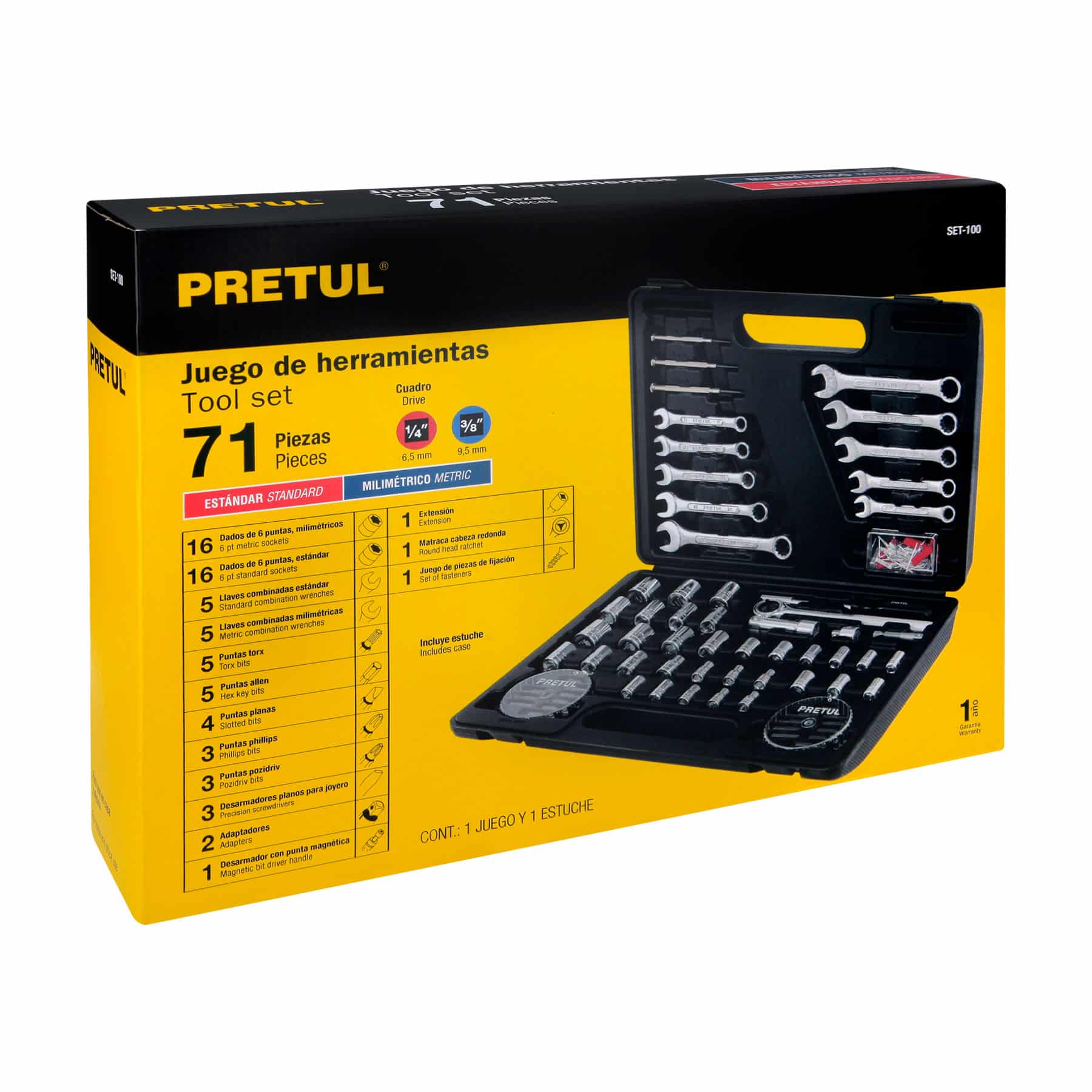 Juego de Herramientas Pretul 100 Piezas img #2