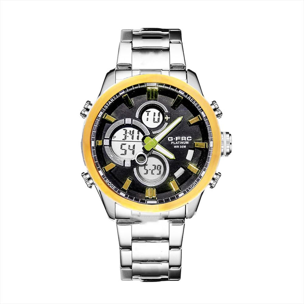 Reloj G Force Al163 Digital Acero Hombre Plateado Bo Exito