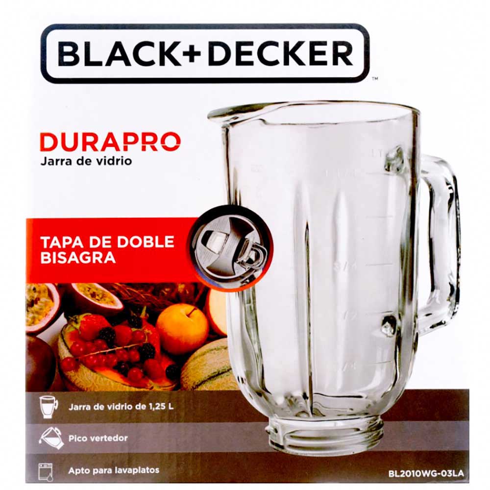 Comprar Jarra de Vidrio para Licuadora Black&Decker DuraPro /TurboPro Sin  Tapa, BL2010WG-03LA