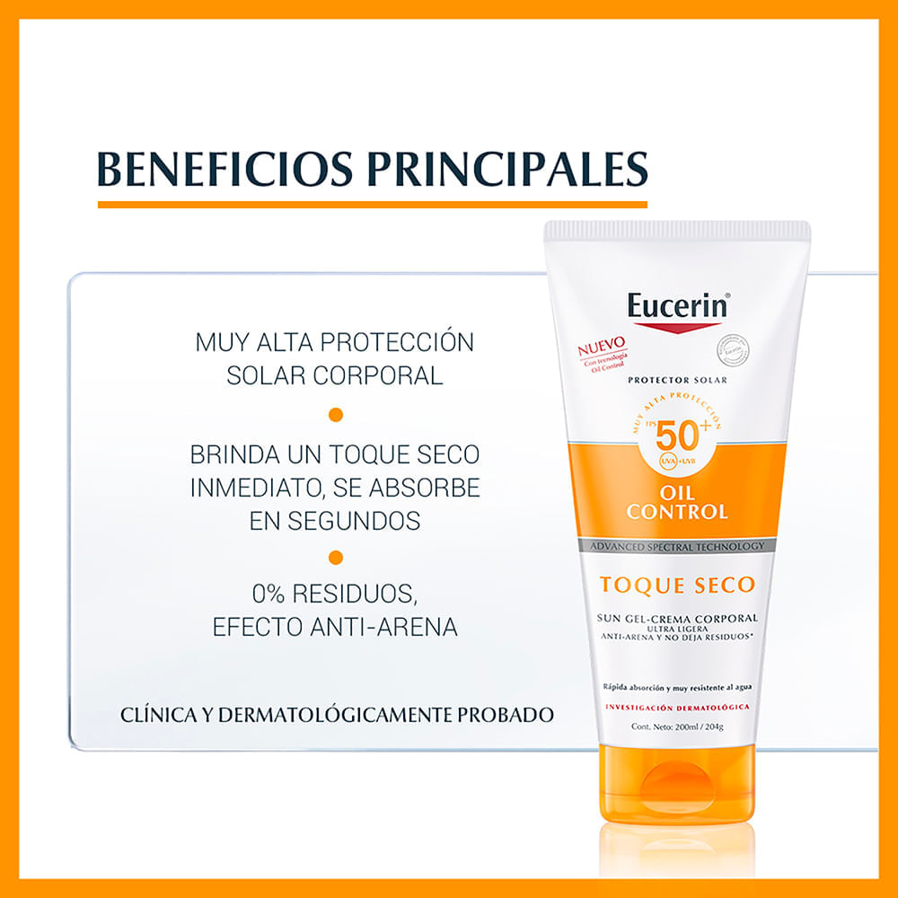 Protector Solar Corporal Toque Seco Sun Fps 50+ - Eucerin img #2