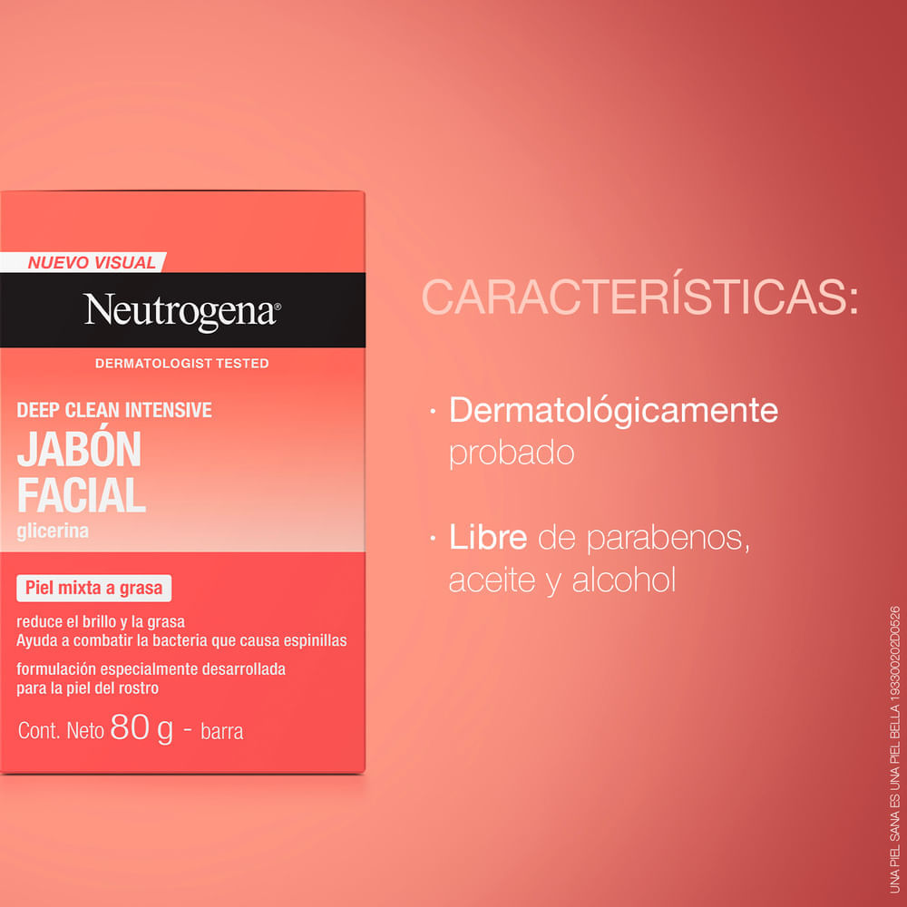 Jabón Facial Barra Deep Clean Intensive - Neutrogena img #4