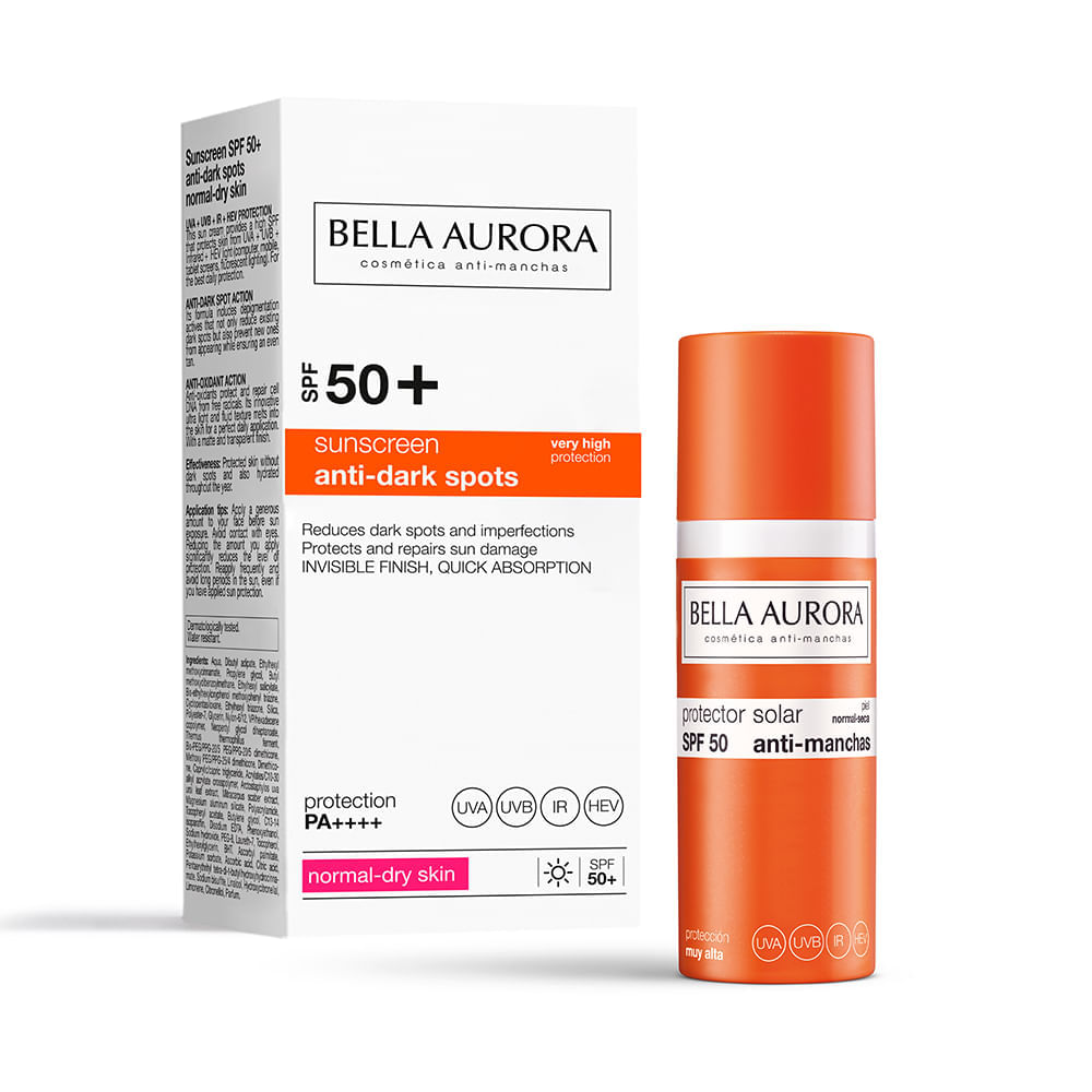 Protector Solar Anti-Manchas SPF50 Piel Normal a Seca - Bella Aurora img #1