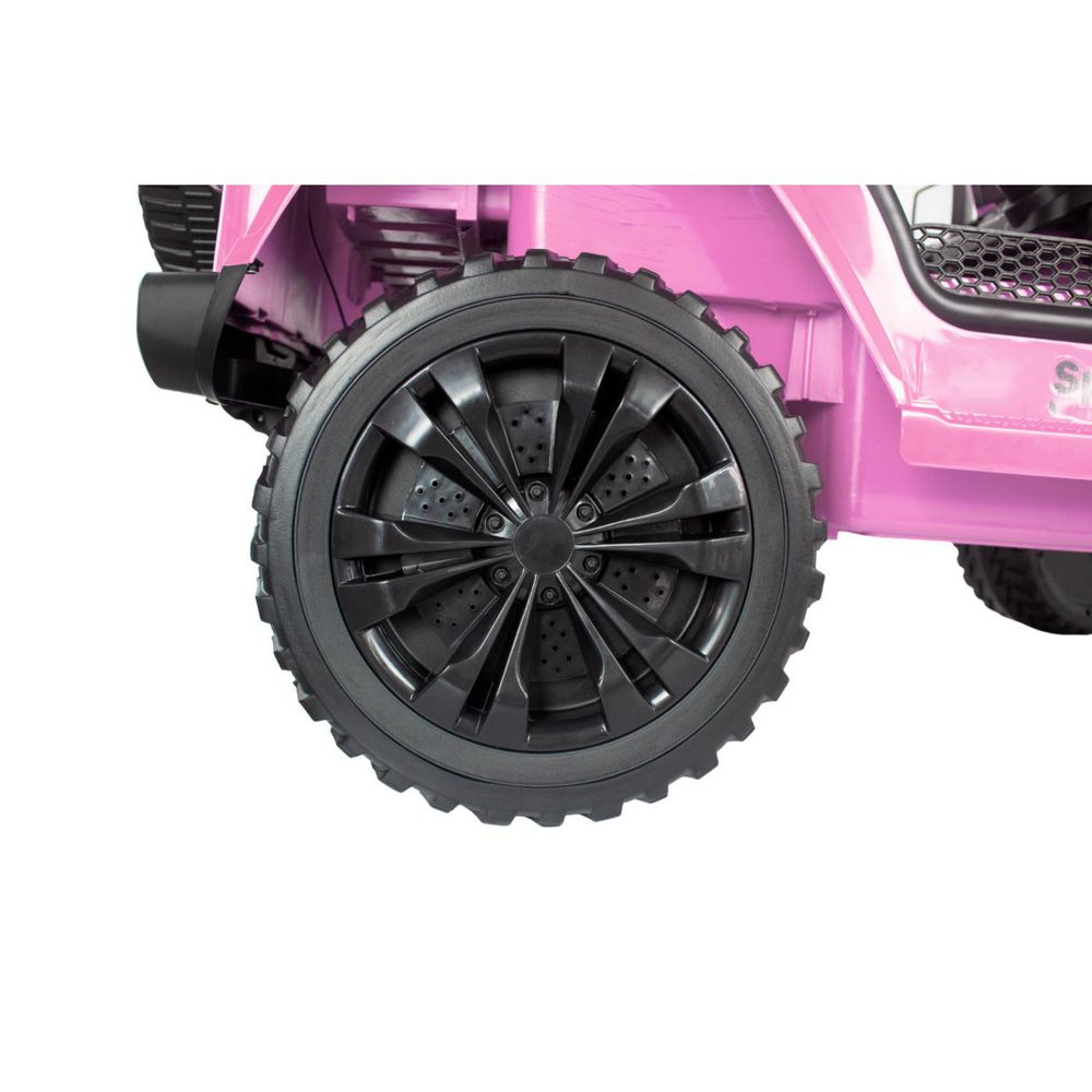 Carro Eléctrico Para Niños Wrangler Speed Eva 12v Rosado Prinsel 4447