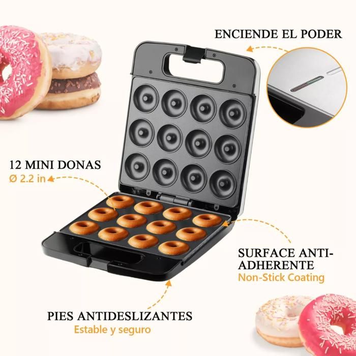 Máquina Para Hacer Mini Donas Rosquilla 7 Donas Raf Original – TecnoHogarJS