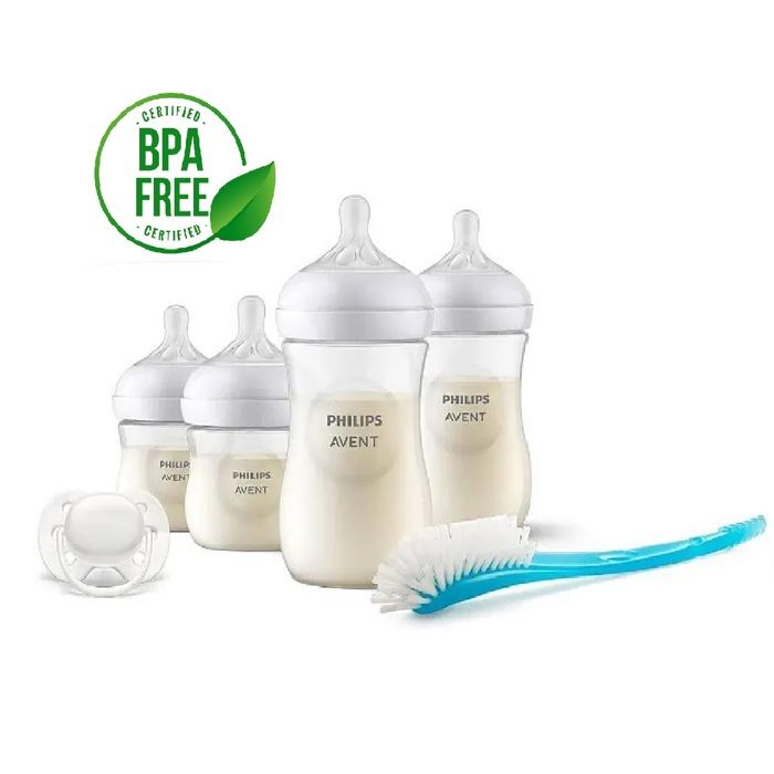 Kit personalizado de biberón Avent Petal de 330 ml y chupete de 18 m