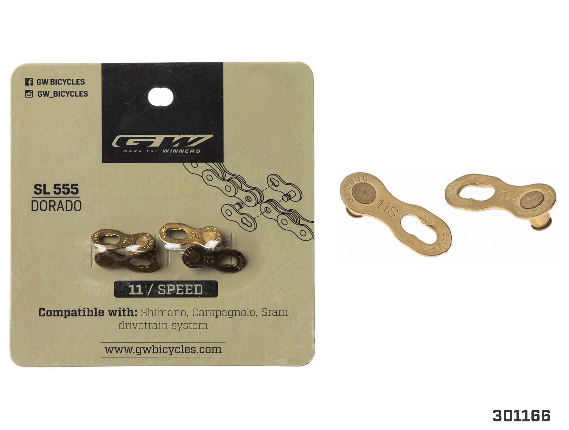 Conector GW Cadena 11 Vel Sl555 Dorado img #2
